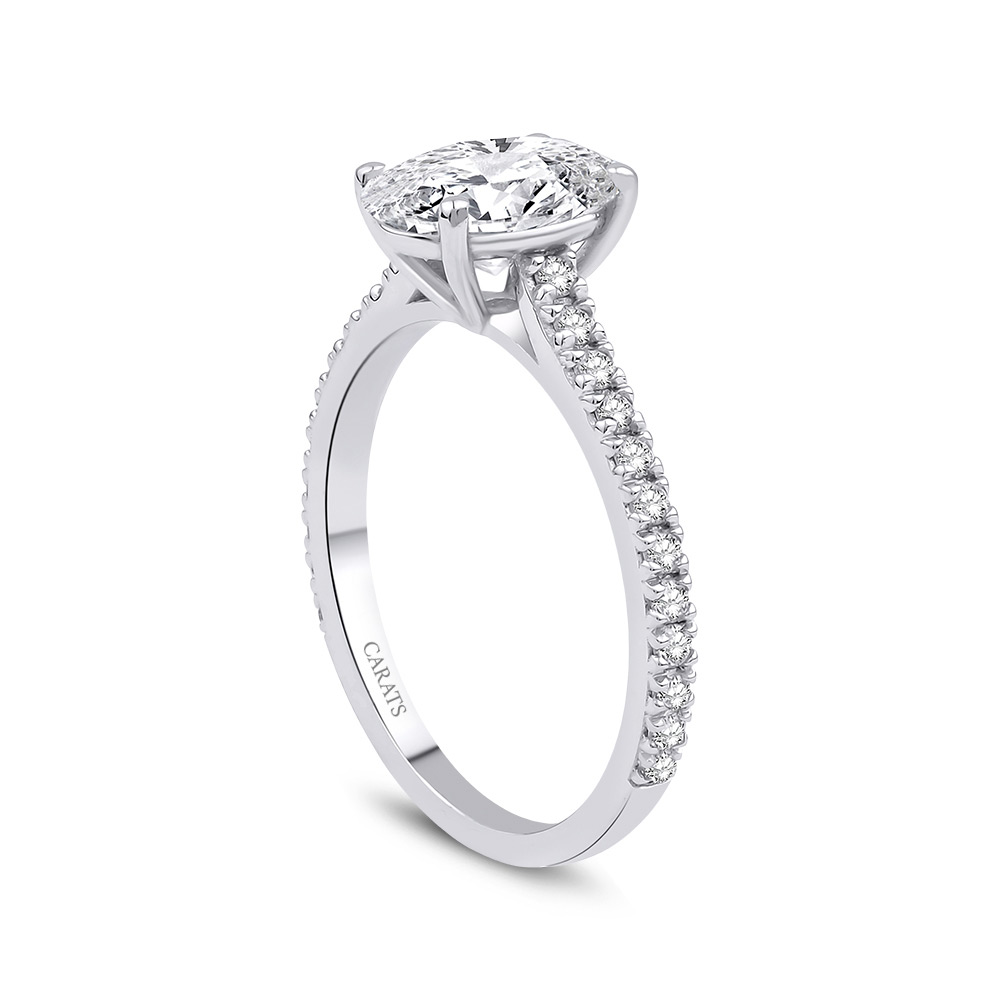 1.80 karat D VS1 Oval Pırlanta Tektaş Yüzük