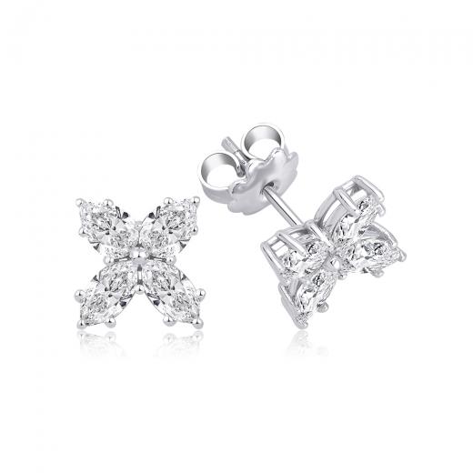 1.70 karat Laboratuvar Pırlantası Küpe