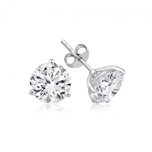 6.00 karat Laboratuvar Pırlantası Tektaş Küpe