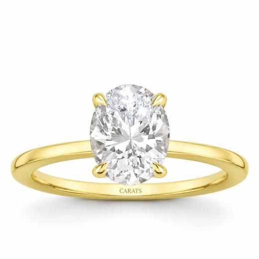 0.70 Karat Oval Laboratuvar Pırlanta Tektaş Yüzük