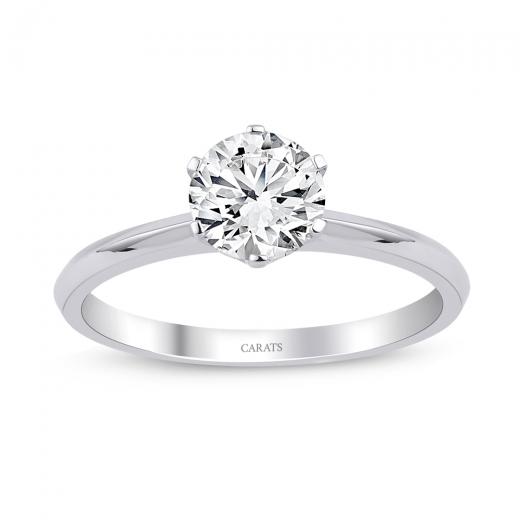 1.00 karat Laboratuvar Pırlantası Tektaş Yüzük